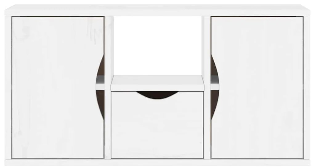 vidaXL Έπιπλο Τηλεόρασης με Συρτάρι ODDA Λευκό 79x24x40εκ. Ξύλο Πεύκου