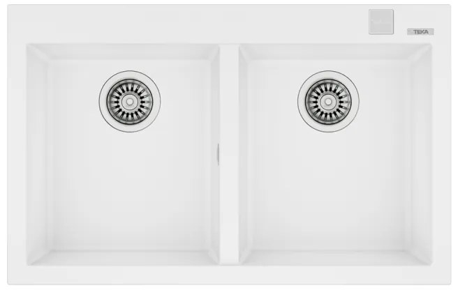 Teka Forsquare 2C 790 TG Artic White Ένθετος Γρανιτένιος Νεροχύτης 80cm