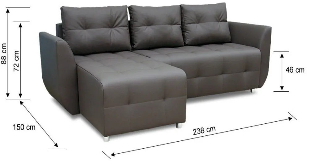 Γωνιακός καναπές Marten-Κρεμ
