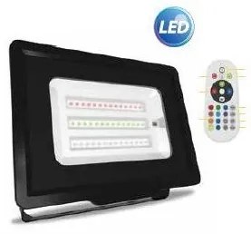 Προβολέας 50W RGB/S.SLIM 6500Κ Αλουμίνιου Μαύρο 07-00750 ΦOS_ME-07-00750-Μαύρο 07-00750