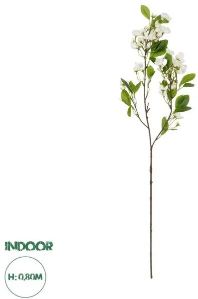 Artificial Garden WHITE JASMINE BRANCH 21145 Τεχνητό Διακοσμητικό Κλαδί Λευκό Γιασεμί Y80cm Globostar-21145-Λευκό 21145