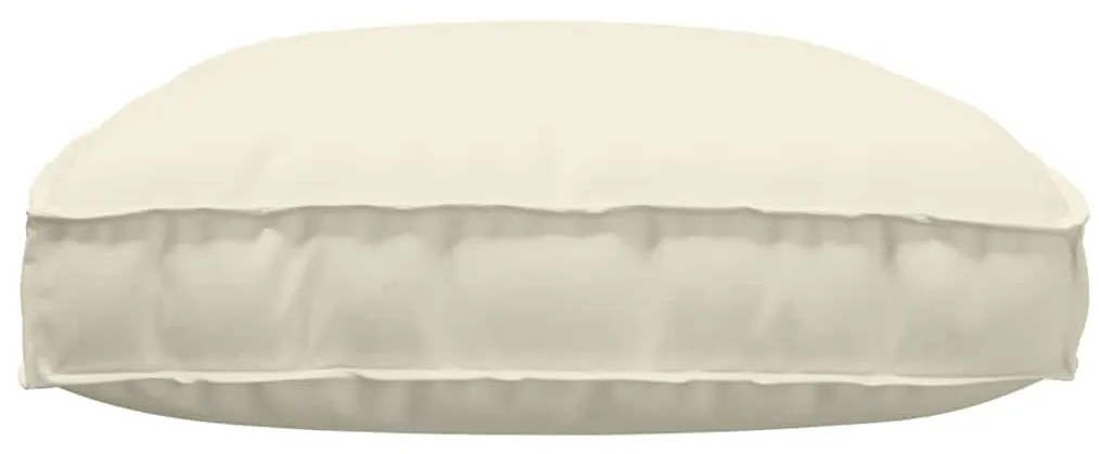 vidaXL Μαξιλάρι παλέτας για κάθισμα Κρεμ 120 x 80 x 12 cm