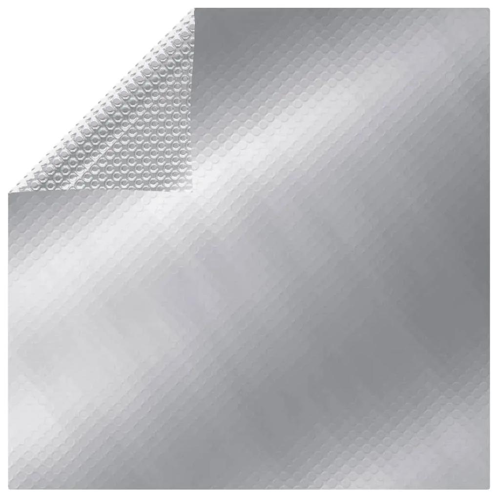 Κάλυμμα Πισίνας Ηλιακό Oρθογώνιο Ασημί 6x4 μ. από Πολυαιθυλένιο - Ασήμι