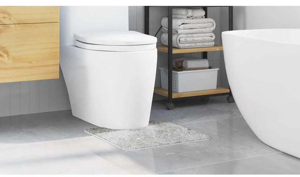 vidaXL Πατάκι μπάνιου Γκρι 50 x 50 cm Πολυπροπυλένιο