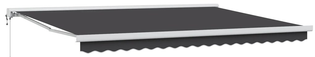 vidaXL Αυτόματη Ανασυρόμενη Τέντα Ανθρακί 450 x 300 cm