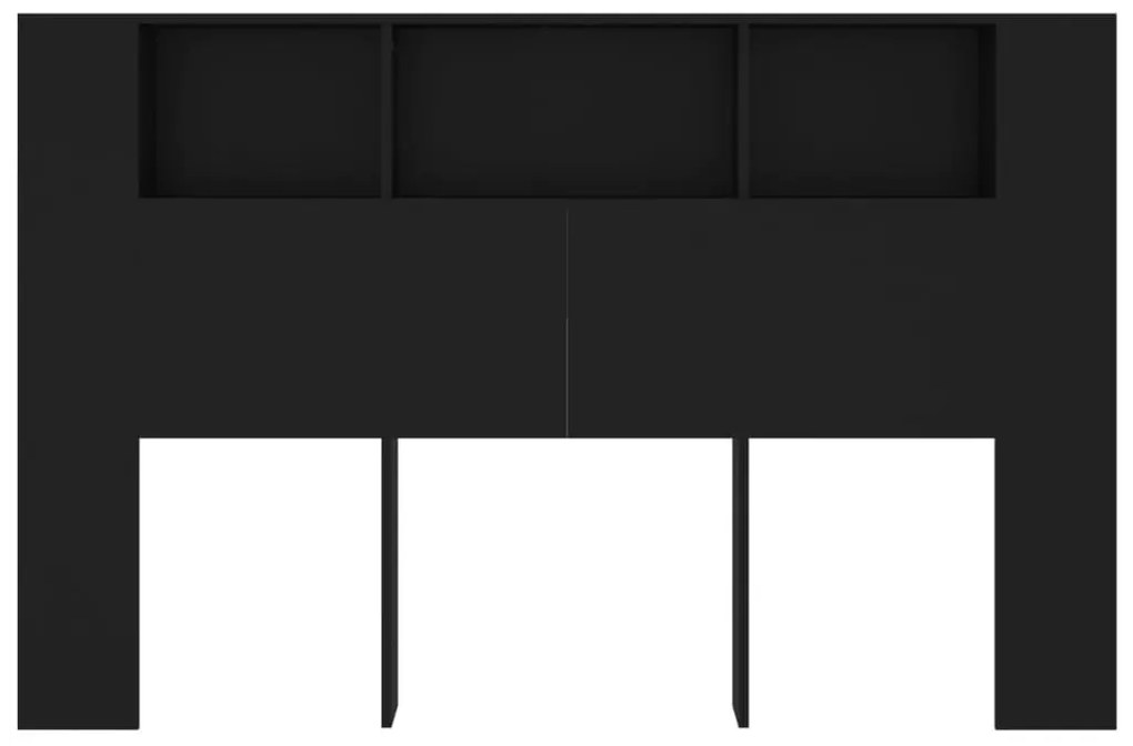 Κεφαλάρι Με Αποθηκευτικό Χώρο Μαύρο 160 x 18,5 x 104,5 εκ. - Μαύρο