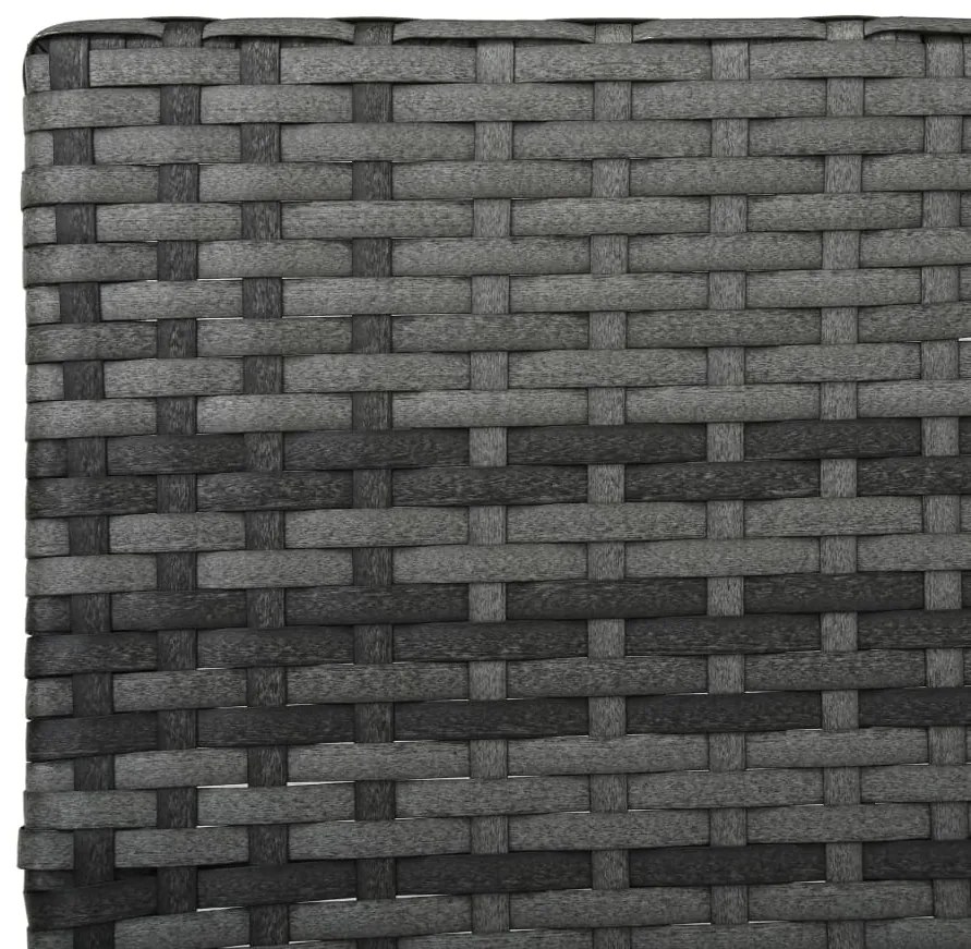 vidaXL Ξαπλώστρα Γκρι από Συνθετικό Ρατάν με Μαξιλάρι