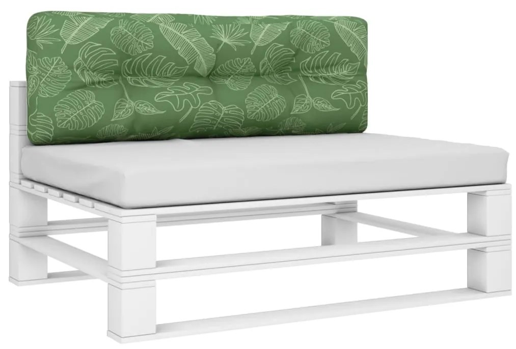 vidaXL Μαξιλάρι Παλέτας με Σχέδιο Φύλλων 120 x 40 x 12 εκ. Υφασμάτινο