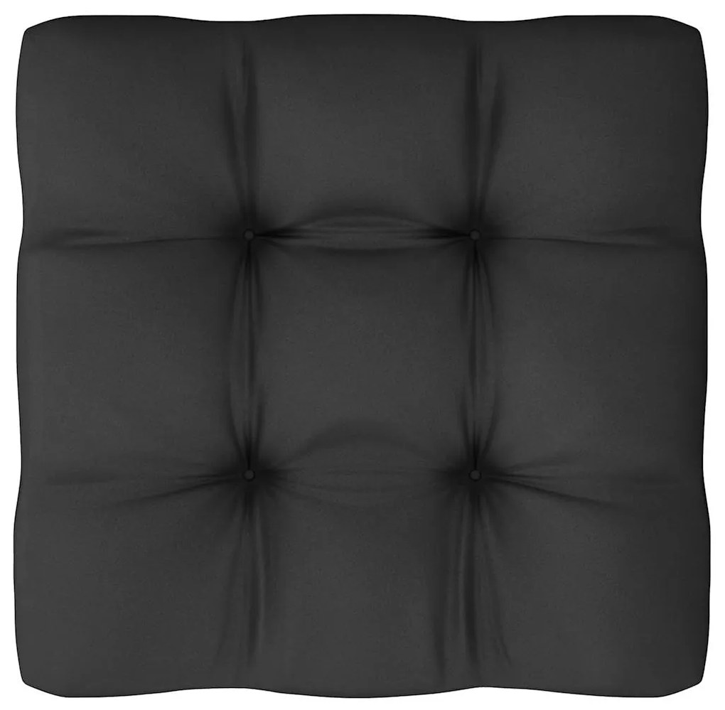 vidaXL Καναπέδες Κήπου Μεσαίοι 2 τεμ. Ξύλο Πεύκου με Ανθρακί Μαξιλάρια