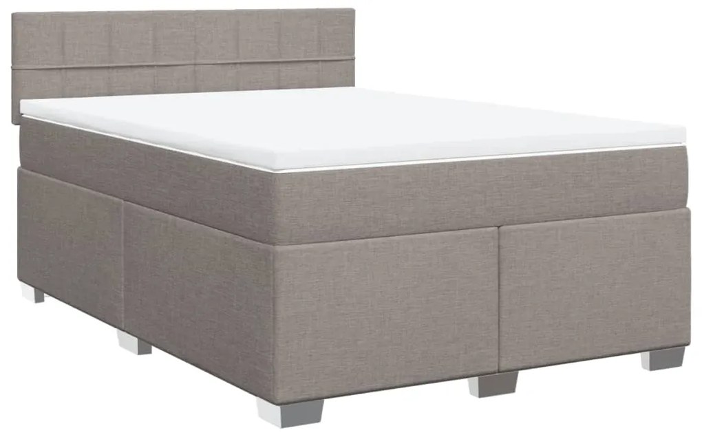 ΚΡΕΒΑΤΙ BOXSPRING ΜΕ ΣΤΡΩΜΑ TAUPE 140X190 ΕΚ. ΥΦΑΣΜΑΤΙΝΟ 3285887