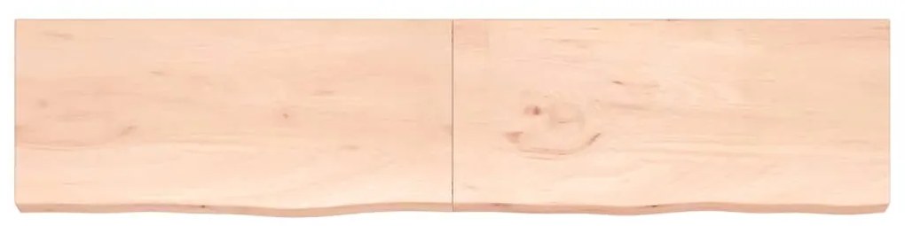 vidaXL Ράφι Τοίχου 220x50x(2-6) εκ. από Ακατέργαστο Μασίφ Ξύλο Δρυός