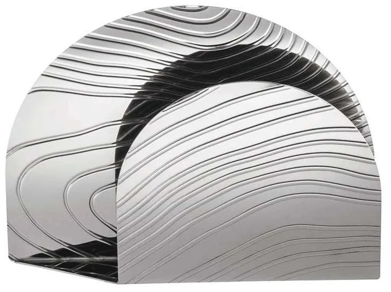 Χαρτοπετσετοθήκη Veneer PU08 15,5x3x12cm Silver Multi Alessi Metal