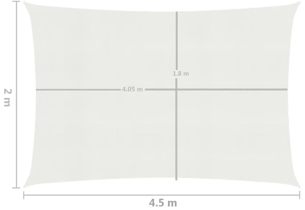 Πανί Σκίασης Λευκό 2 x 4,5 μ. από HDPE 160 γρ./μ² - Λευκό