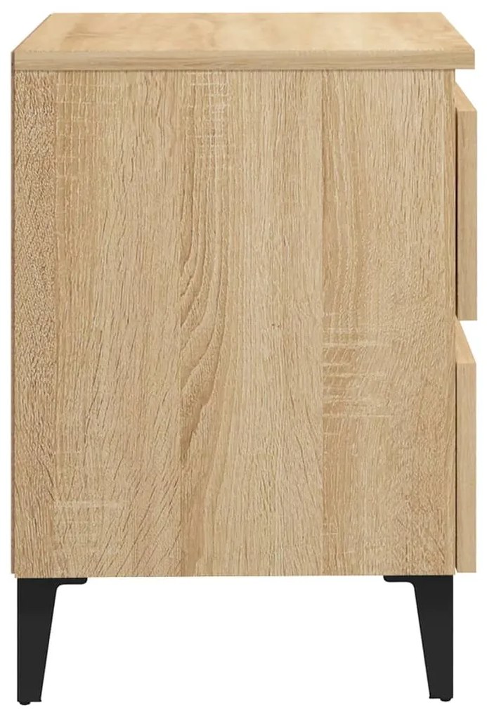 vidaXL Κομοδίνα 2 τεμ. Sonoma Δρυς 40 x 35 x 50 εκ. από Επεξ. Ξύλο