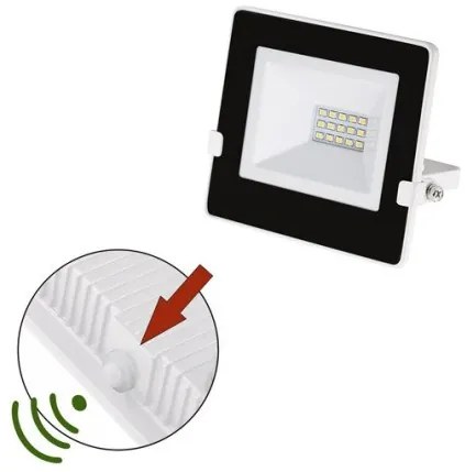 Προβολέας LED SMD 10W Φωτοκύτταρο 12,5x11 Δέσμη 120° IP65 Lumen-3-030101-Λευκό 3-030101