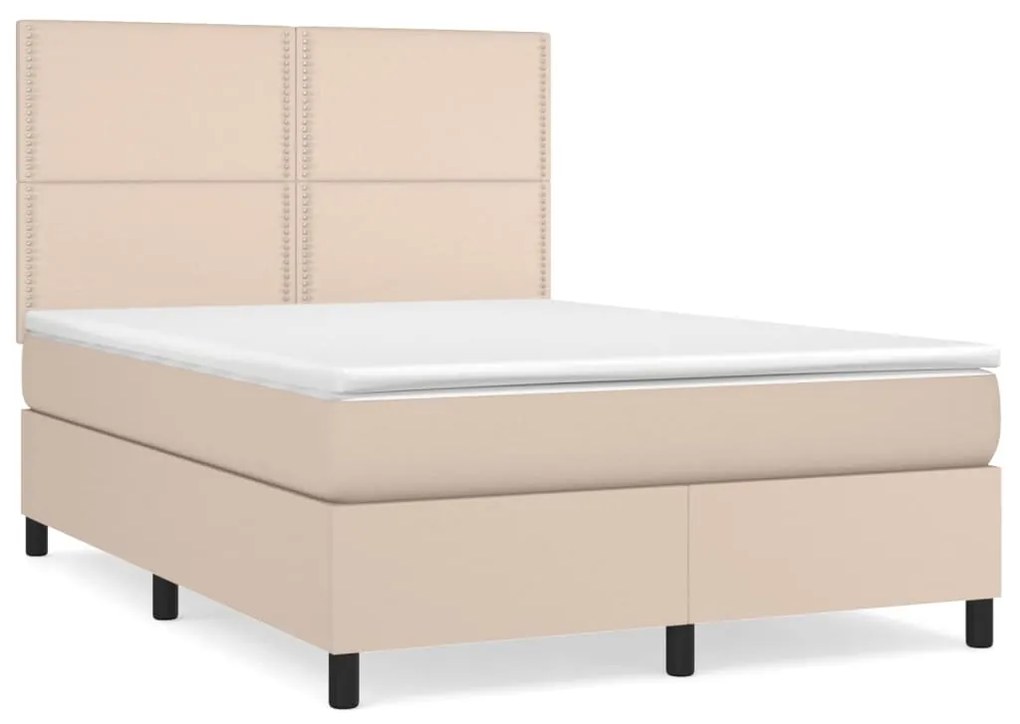 ΚΡΕΒΑΤΙ BOXSPRING ΜΕ ΣΤΡΩΜΑ ΚΑΠΟΥΤΣΙΝΟ 140X190ΕΚ.ΑΠΟ ΣΥΝΘ.ΔΕΡΜΑ 3142784