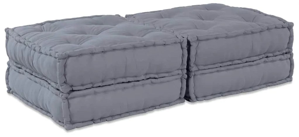 vidaXL Μαξιλάρι 2 pcs Γκρι 70 x 70 x 36 εκ Πολυεστέρας