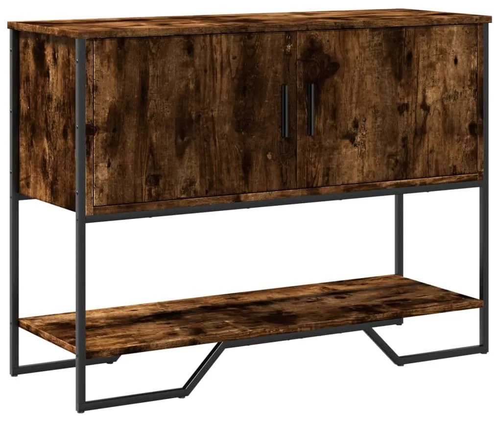 Τραπέζι Κονσόλα Καπνιστή Δρυς 100x35x74,5εκ. Επεξεργασμένο Ξύλο