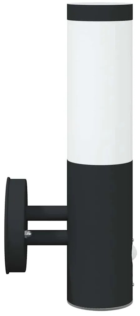 vidaXL Φωτιστικό Τοίχου Για Εξωτερικούς Χώρους Μαύρο 15 x 7,5 x 33 εκ