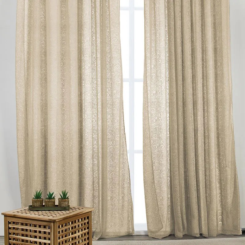 Κουρτίνα (270x280) Με Τρουκς Whitegg K0182-1 Beige