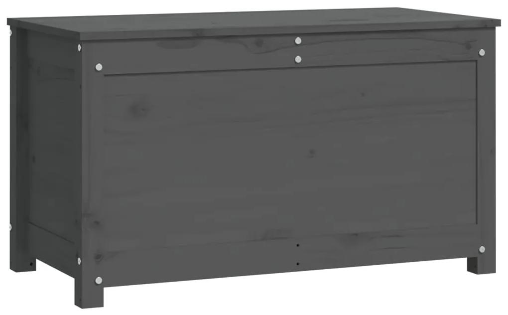 vidaXL Κουτί Αποθήκευσης Γκρι 80x40x45,5 εκ από Μασίφ Ξύλο Πεύκου