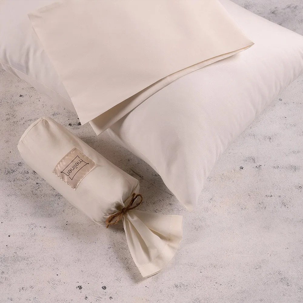 Σετ Σεντόνια Βαμβακερά Υπέρδιπλα Με Λάστιχο 160x200+32εκ. Μονόχρωμα Ecrou Urban Line Melinen 20003158