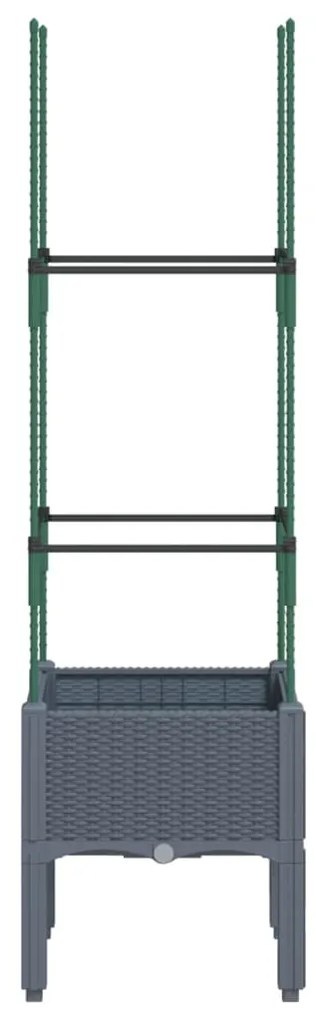 vidaXL Ζαρντινιέρα Κήπου με Καφασωτό Μπλε Γκρι 40x40x142,5 εκ. από PP