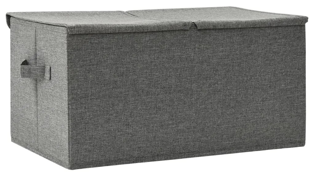 vidaXL Κουτί Αποθήκευσης Ανθρακί 50 x 30 x 25 εκ. Υφασμάτινο