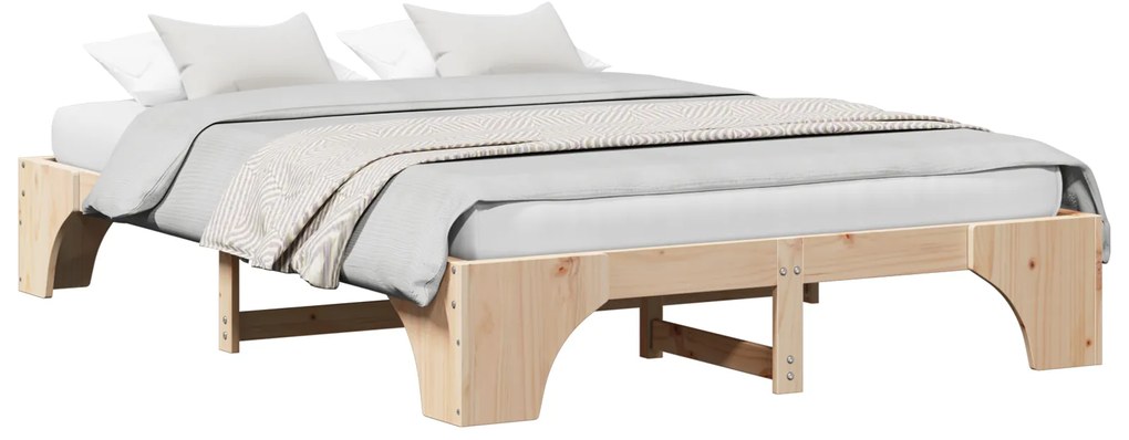 vidaXL Κρεβάτι 150x200 cm Μασίφ Ξύλο Πεύκου