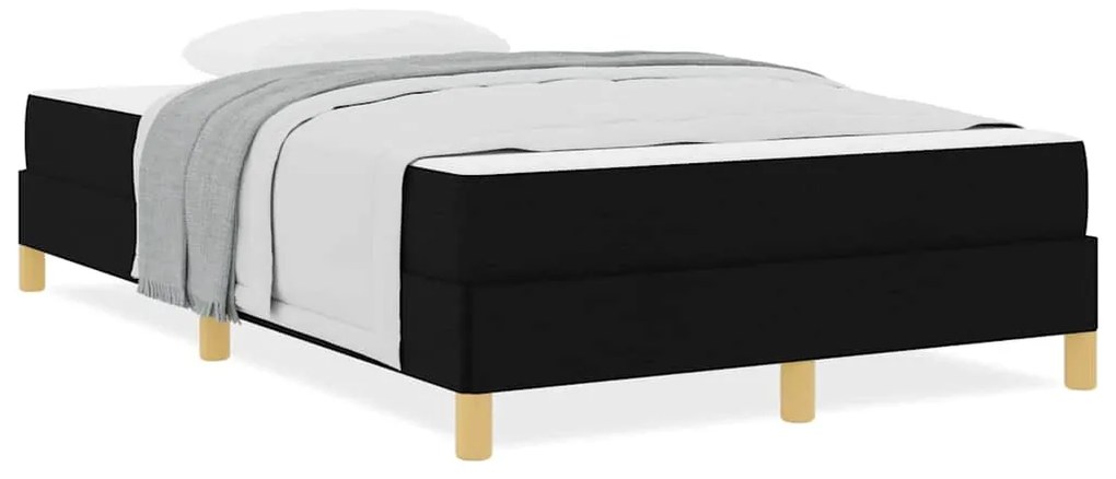 vidaXL Κρεβάτι με ελατήρια με στρώμα Μαύρο 120 x 190 cm ύφασμα