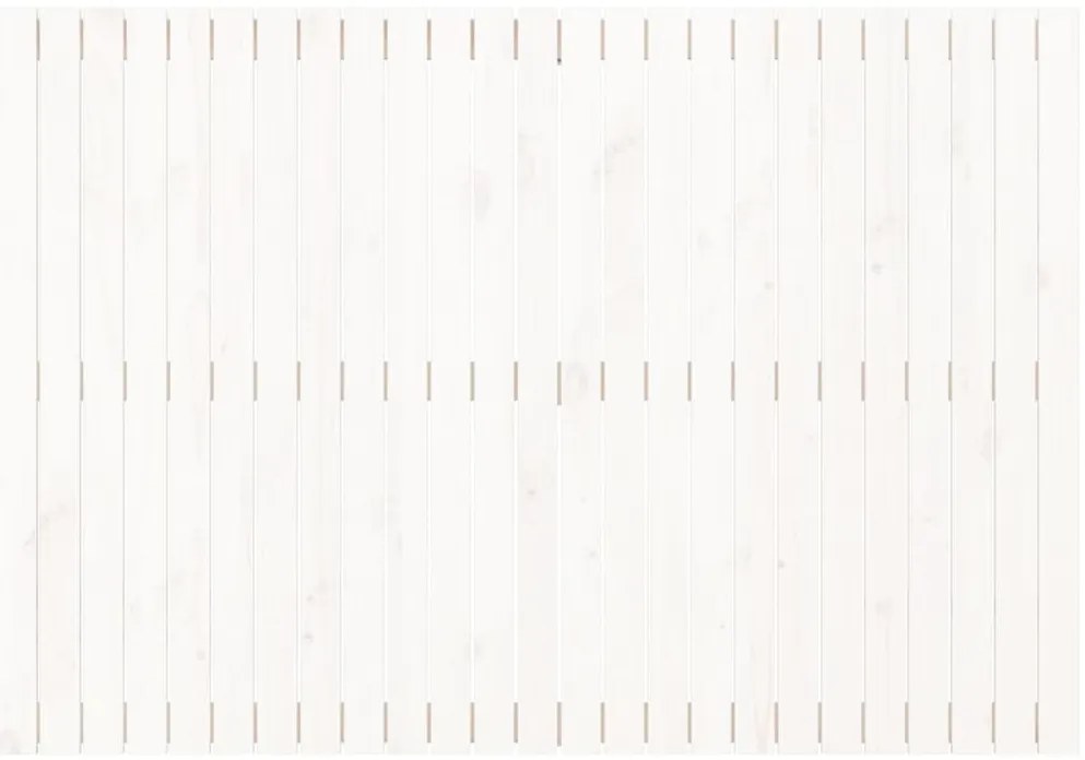 vidaXL Κεφαλάρι Τοίχου Λευκό 159,5x3x110 εκ. από Μασίφ Ξύλο Πεύκου