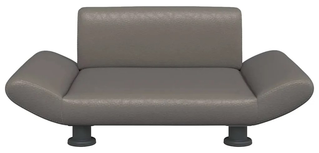 vidaXL Κρεβάτι Σκύλου Γκρι 70x45x28 εκ. από Συνθετικό Δέρμα