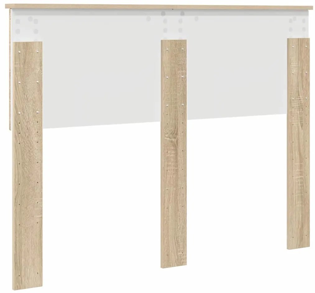 vidaXL Κεφαλάρι με κεφαλάρι Δρύς Sonoma 135 cm Επεξεργασμένο ξύλο