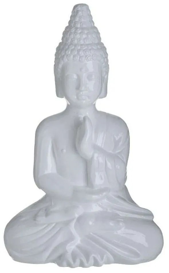 Διακοσμητικός Βούδας 3-70-327-0127 20x12x32cm White Inart Ceramic