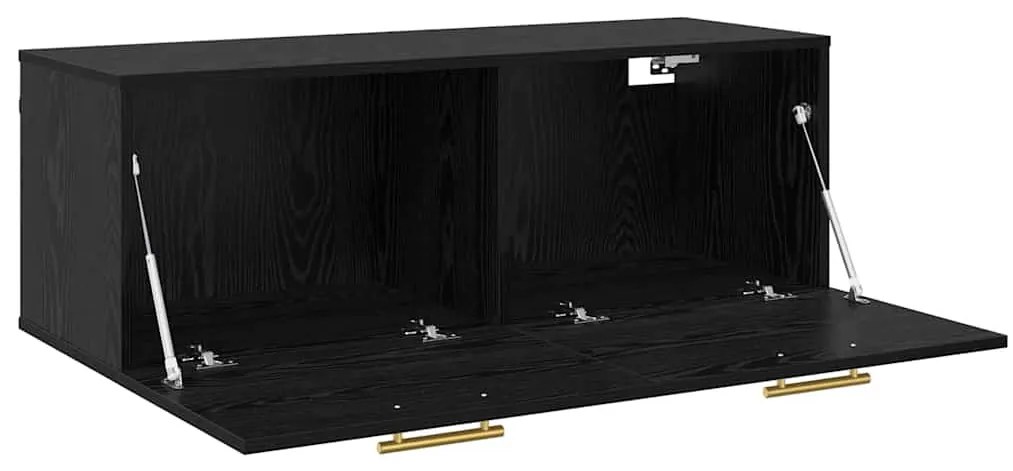 vidaXL Ντουλάπα Τοίχου Επιτοίχιο Μαύρη δρυς 100 x 36.5 x 35 cm