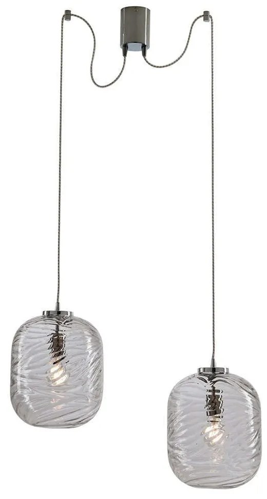 Φωτιστικό Οροφής Nereide I-NEREIDE-C-S2 TR 2xE27 Led Φ24,5cm 250cm Clear Luce Ambiente Design Glass