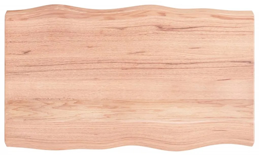 vidaXL Επιφ Τραπεζιού Αν Καφέ 100x60x(2-6)εκ.Ακατέργ. Μασίφ Ξύλο Δρυός