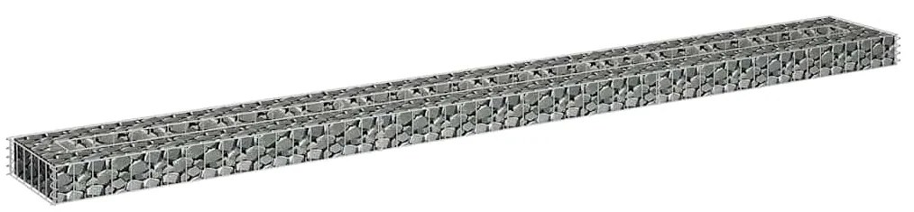 vidaXL Συρματοκιβώτιο-Γλάστρα Υπερυψωμένη 270x30x10 εκ. Γαλβ. Χάλυβας