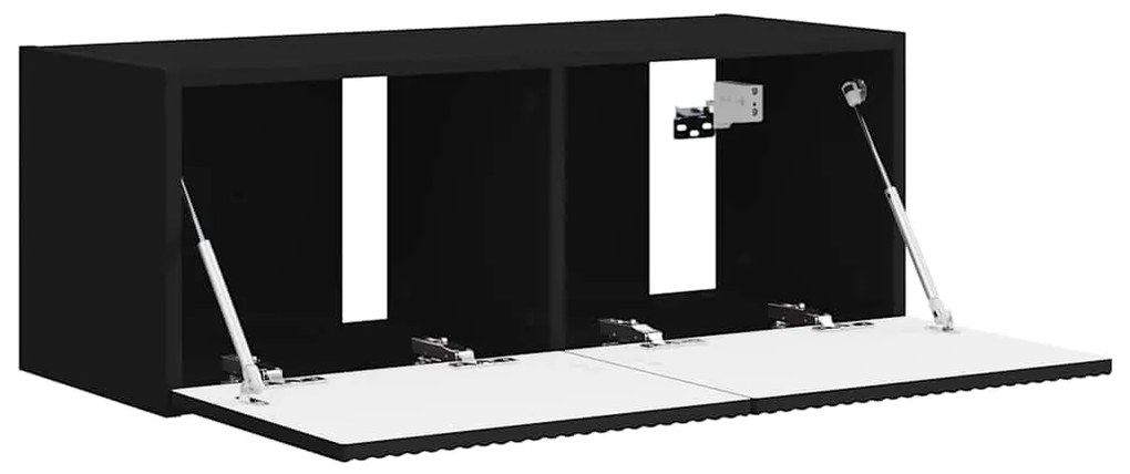 vidaXL Ντουλάπι Τηλεόρασης Τοίχου Επιτοίχιο Μαύρο 60 x 31 x 29.5 εκ