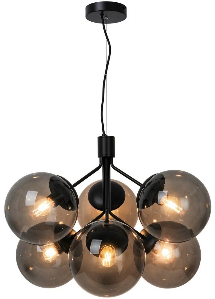 Φωτιστικό Οροφής Κρεμαστό Ivona 6 2112163003 E27 28W Black Nordlux