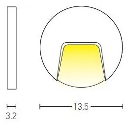 Απλίκα Φωτιστικό Τοίχου Στρογγυλό LED 3W IP54 3000K Step Zambelis E184 Λευκό