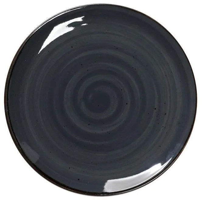 Terra Grey Πιάτο Ρηχό Κεραμικό Γκρι με Διάμετρο 26.5cm