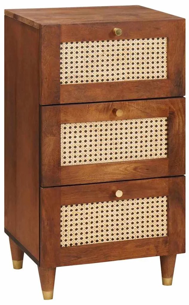 vidaXL Πλαϊνό γραφείο με συρτάρι Καφέ 40 x 33.5 x 75 εκ