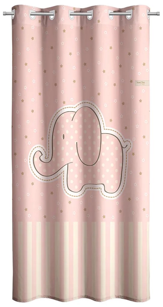 Παιδική Κουρτίνα (160x250) Με Τρουκς Saint Clair Africa Pink