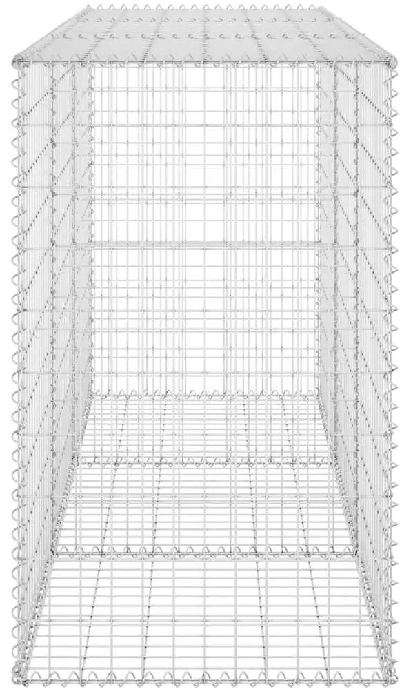 vidaXL Συρματοκιβώτιο Τοίχος 200x60x100 εκ. Γαλβαν.Χάλυβας + Καλύμματα