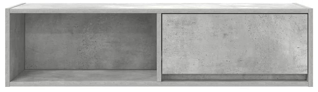 vidaXL Έπιπλο Τηλεόρασης Γκρι Σκυροδέματος 100x31x25,5 εκ. Επεξ. Ξύλο