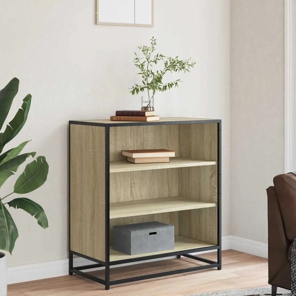 Sideboard Sonoma Oak 68x35x76cm Κατασκευασμένο ξύλο και μέταλλο - Καφέ