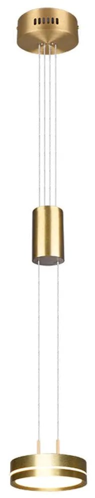 Φωτιστικό Οροφής Franklin 326510108 9W Led 85-180cm Φ14cm Brass Mat Trio Lighting Αλουμίνιο