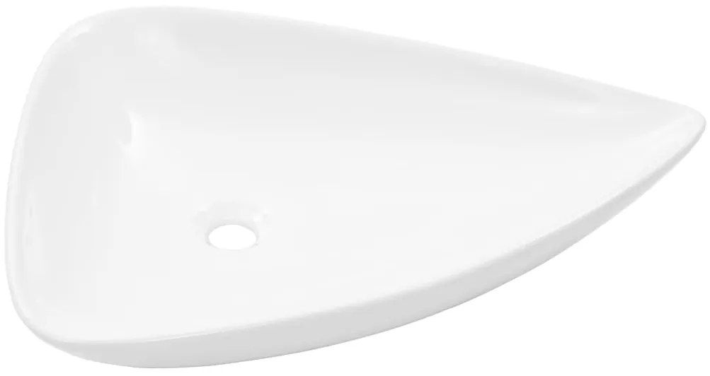 vidaXL Νιπτήρας Τριγωνικός Λευκός 645 x 455 x 115 χιλ. Κεραμικός