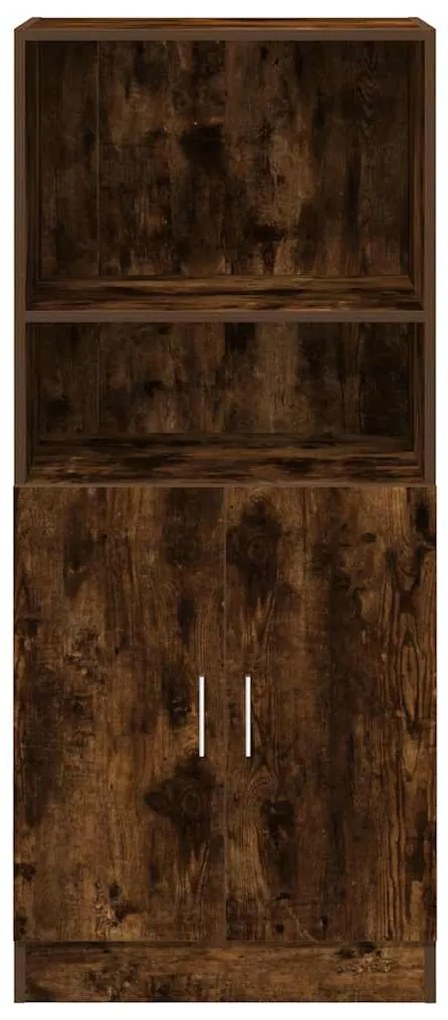 Ντουλάπι Κουζίνας Καπνιστή Δρυς 57x41,5x131,5 εκ. Επεξεργ. Ξύλο - Καφέ